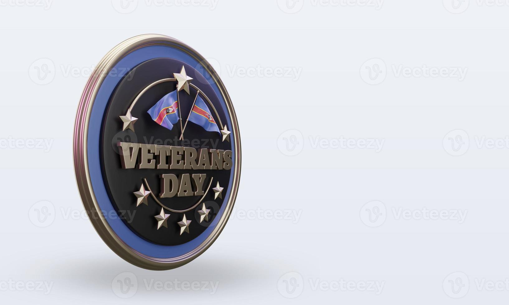 3d Veterans day Eswatini rendering left view photo