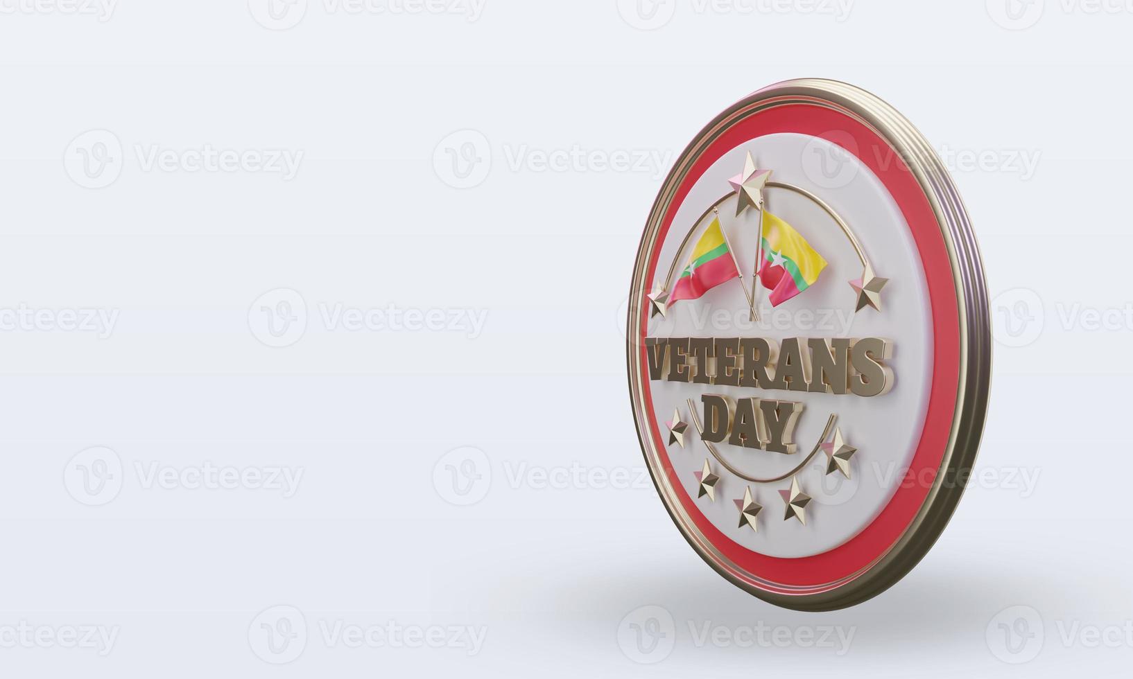 3d Veterans day Myanmar rendering right view photo