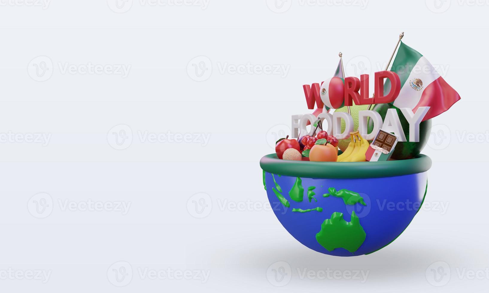 3d World Food Day Mexico rendering right view photo