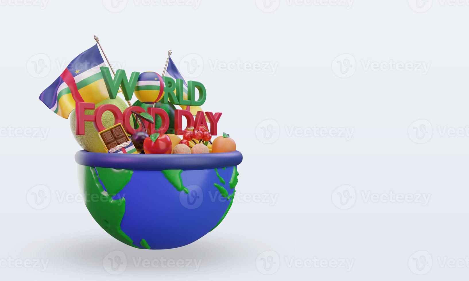 3d World Food Day Central African Republic rendering left view photo