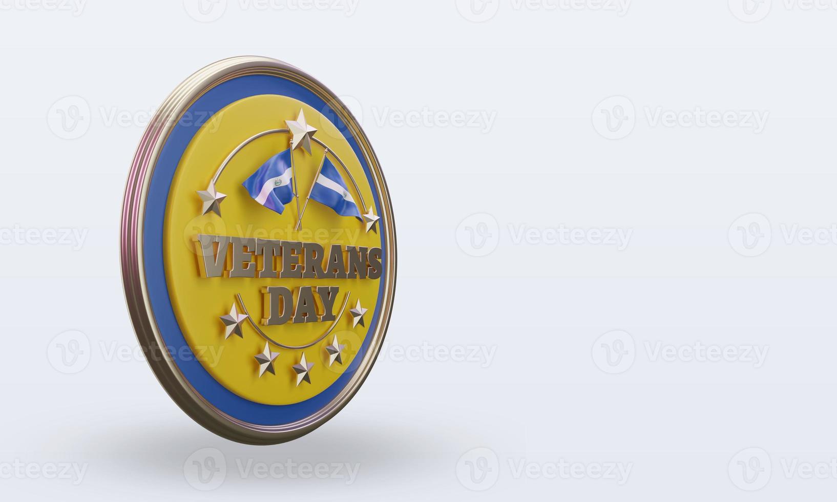 3d Veterans day El Salvador rendering left view photo