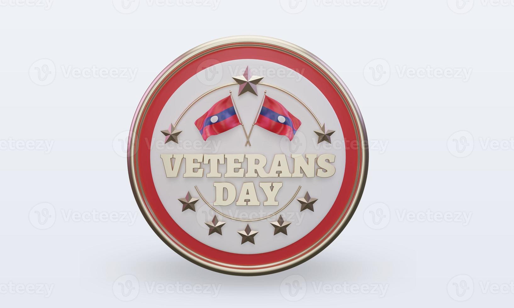 3d Veterans day Laos rendering front view photo
