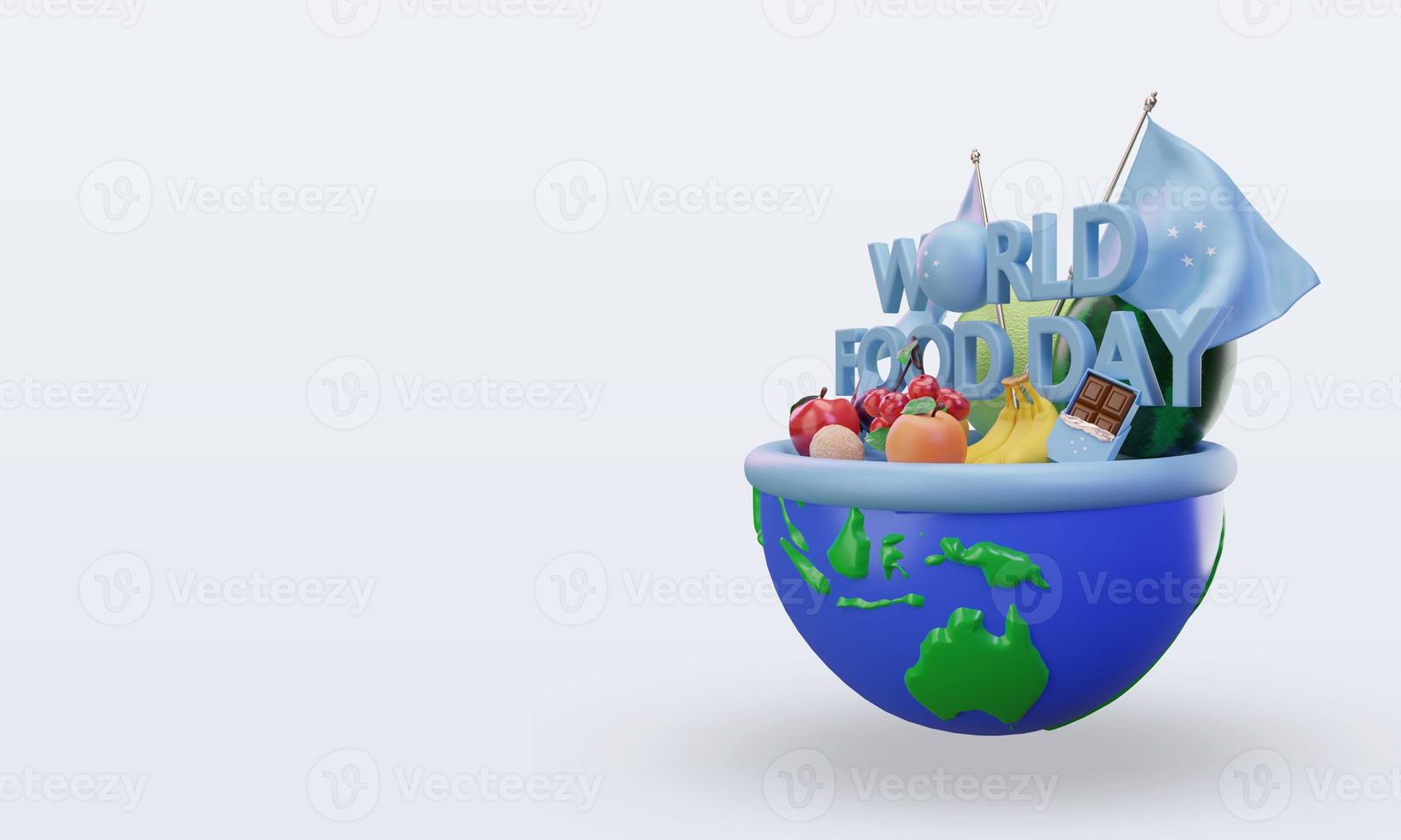 3d World Food Day Micronesia rendering right view photo