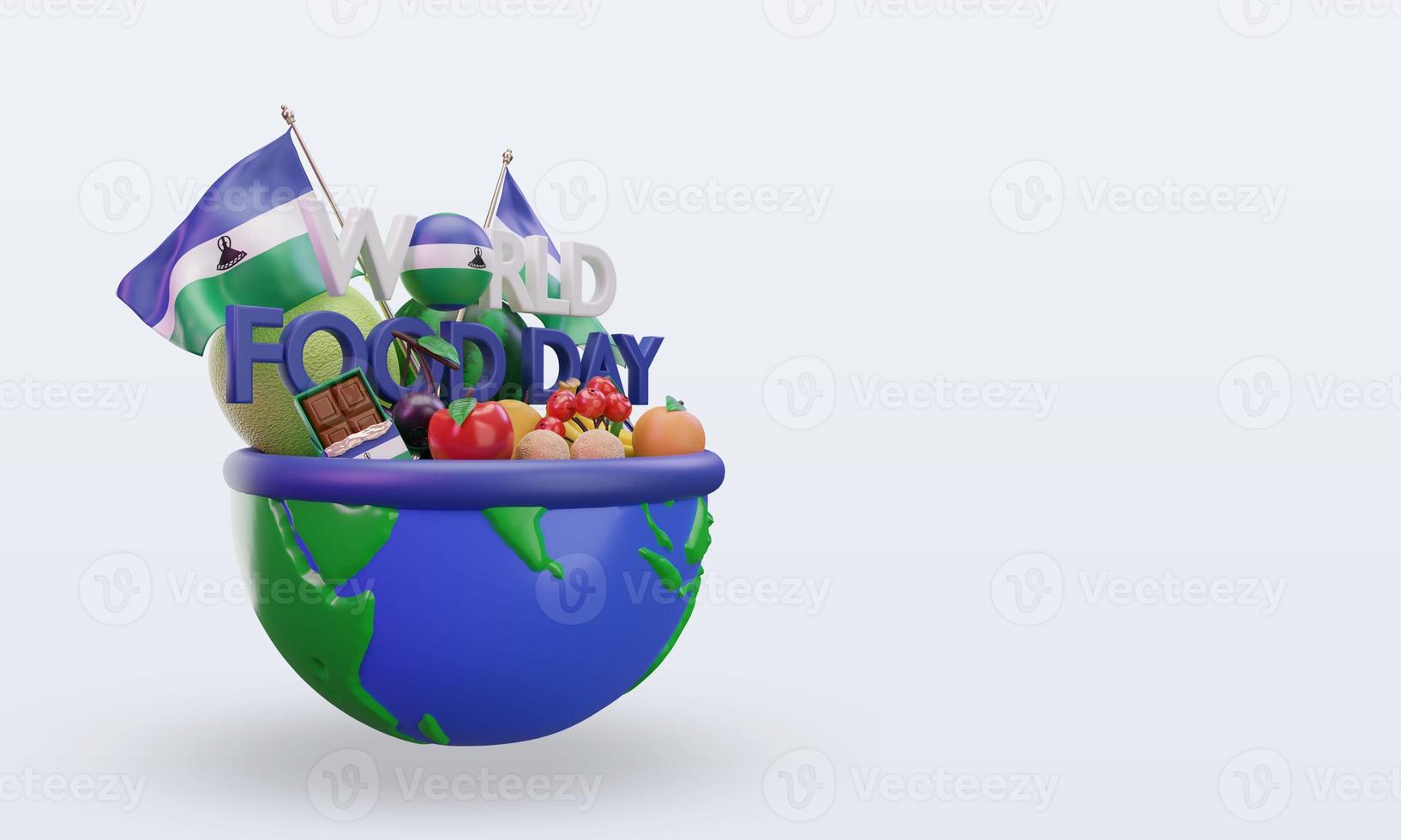 3d World Food Day Lesotho rendering left view photo