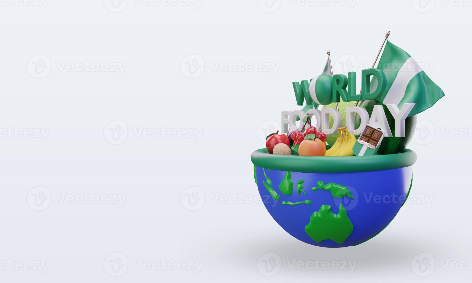 3d World Food Day Nigeria rendering right view photo