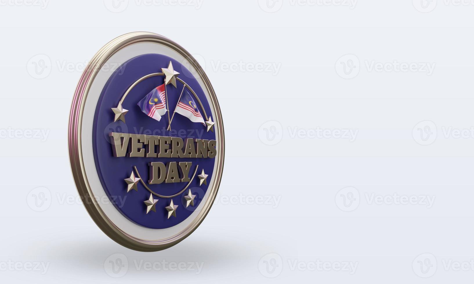 3d Veterans day Malaysia rendering left view photo