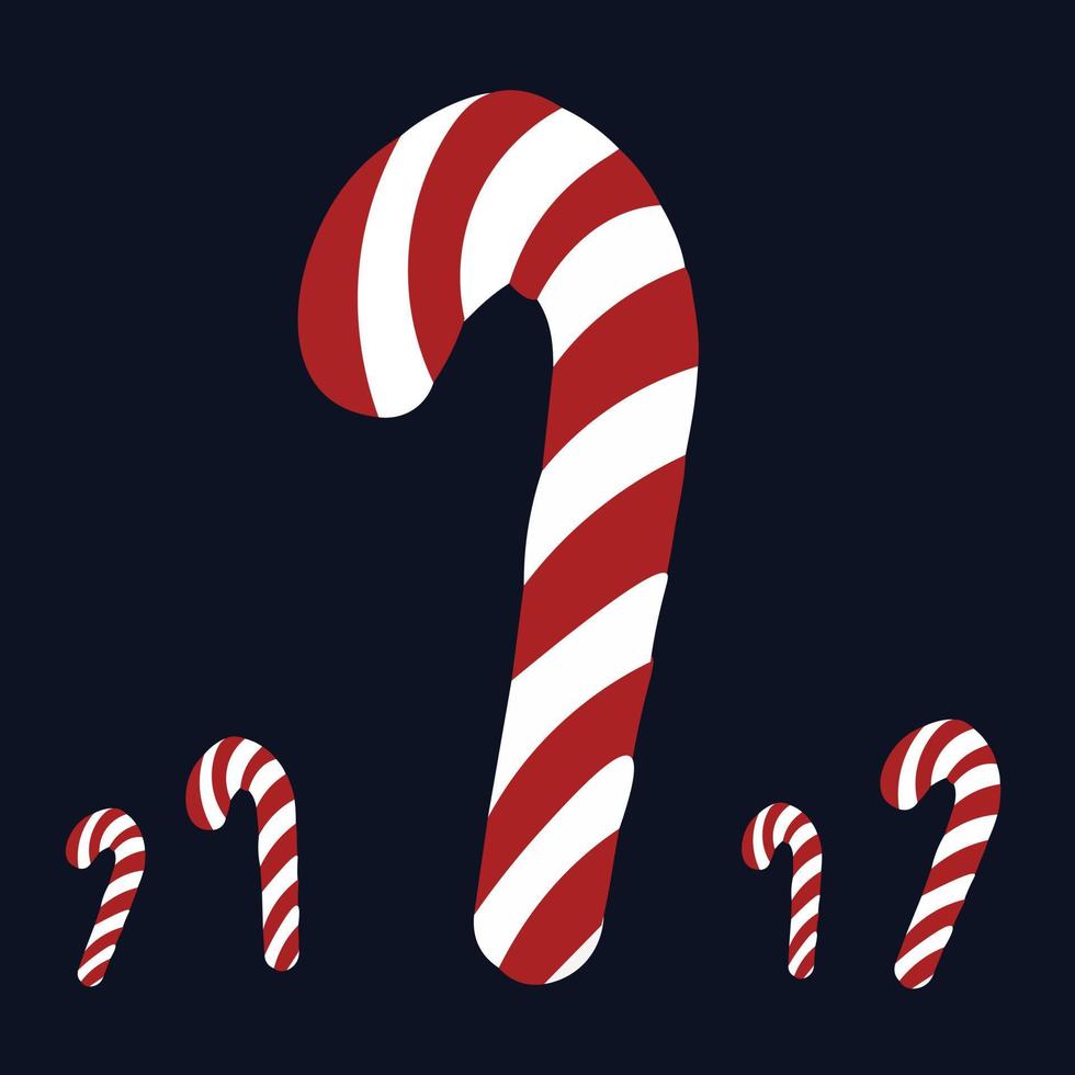 Christmas advent calendar 1, candy cane vector