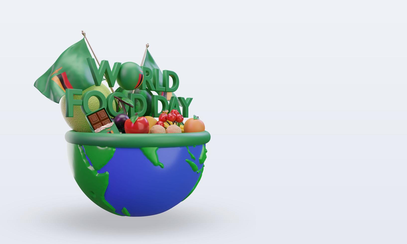 3d World Food Day Zambia rendering left view photo
