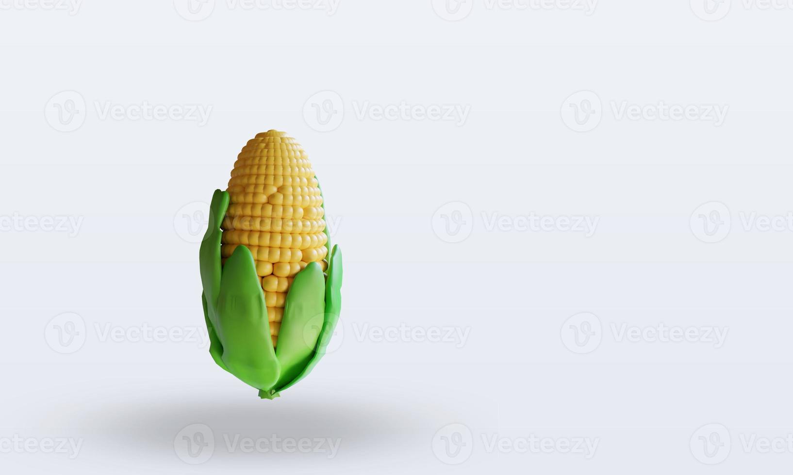 3d Vegetable Corn rendering left view photo