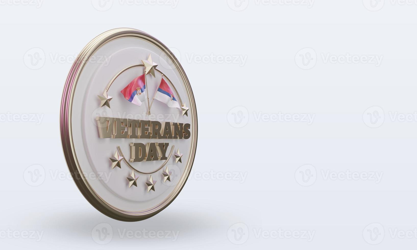 3d Veterans day Serbia rendering left view photo