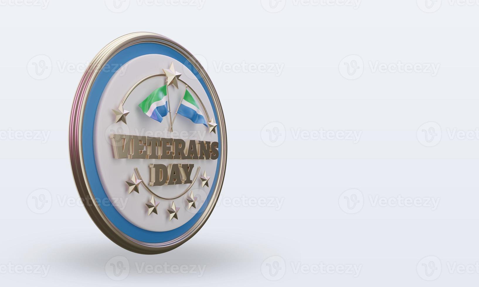 3d Veterans day Sierra Leone rendering left view photo