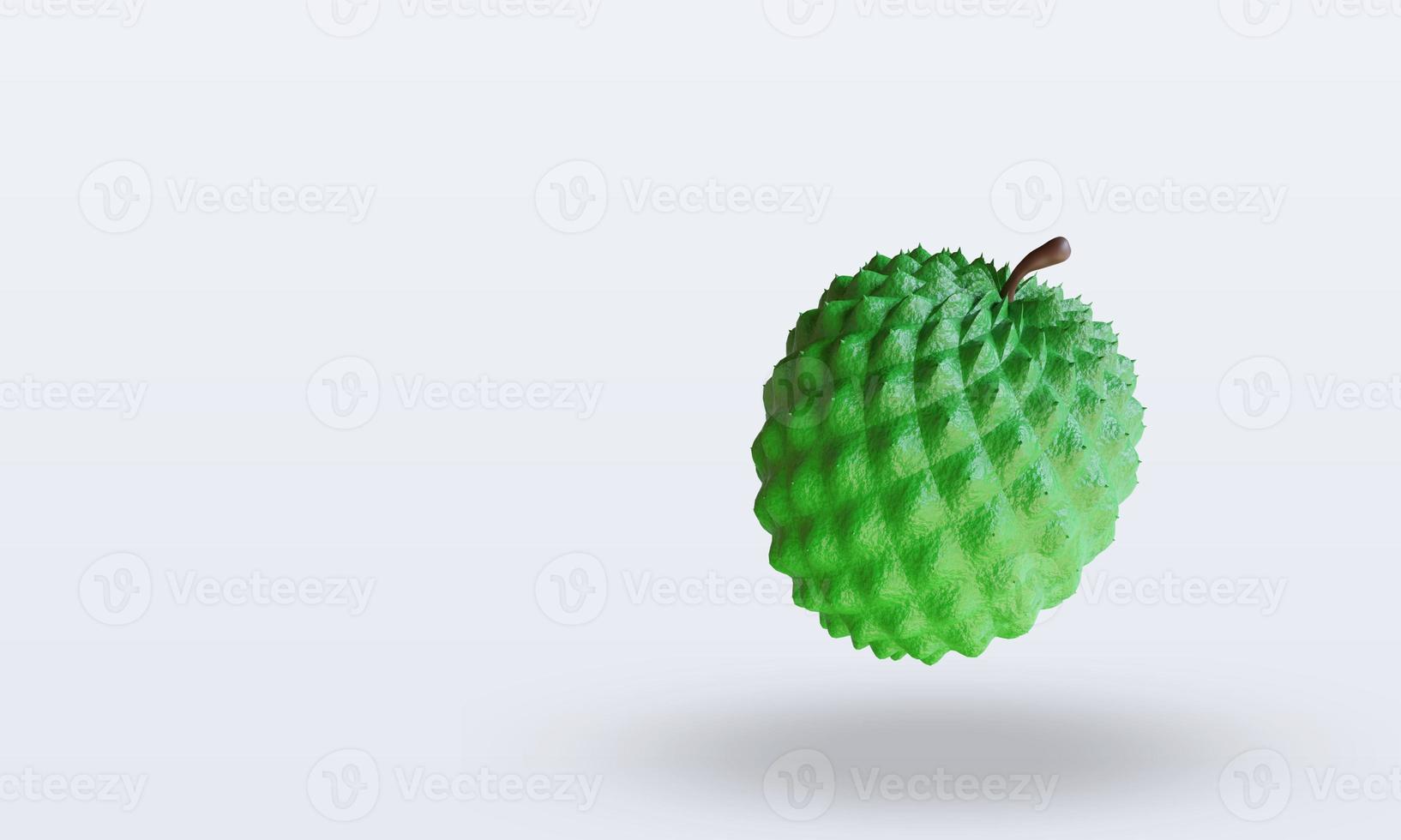 3d Fruits Soursop rendering top view photo