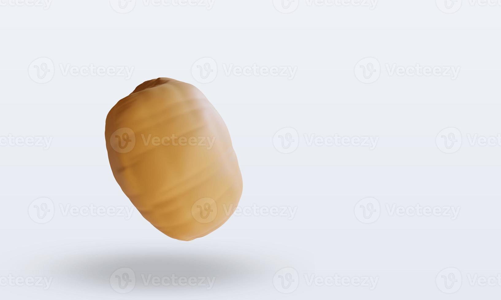 3d Vegetable Potatoes rendering left view photo