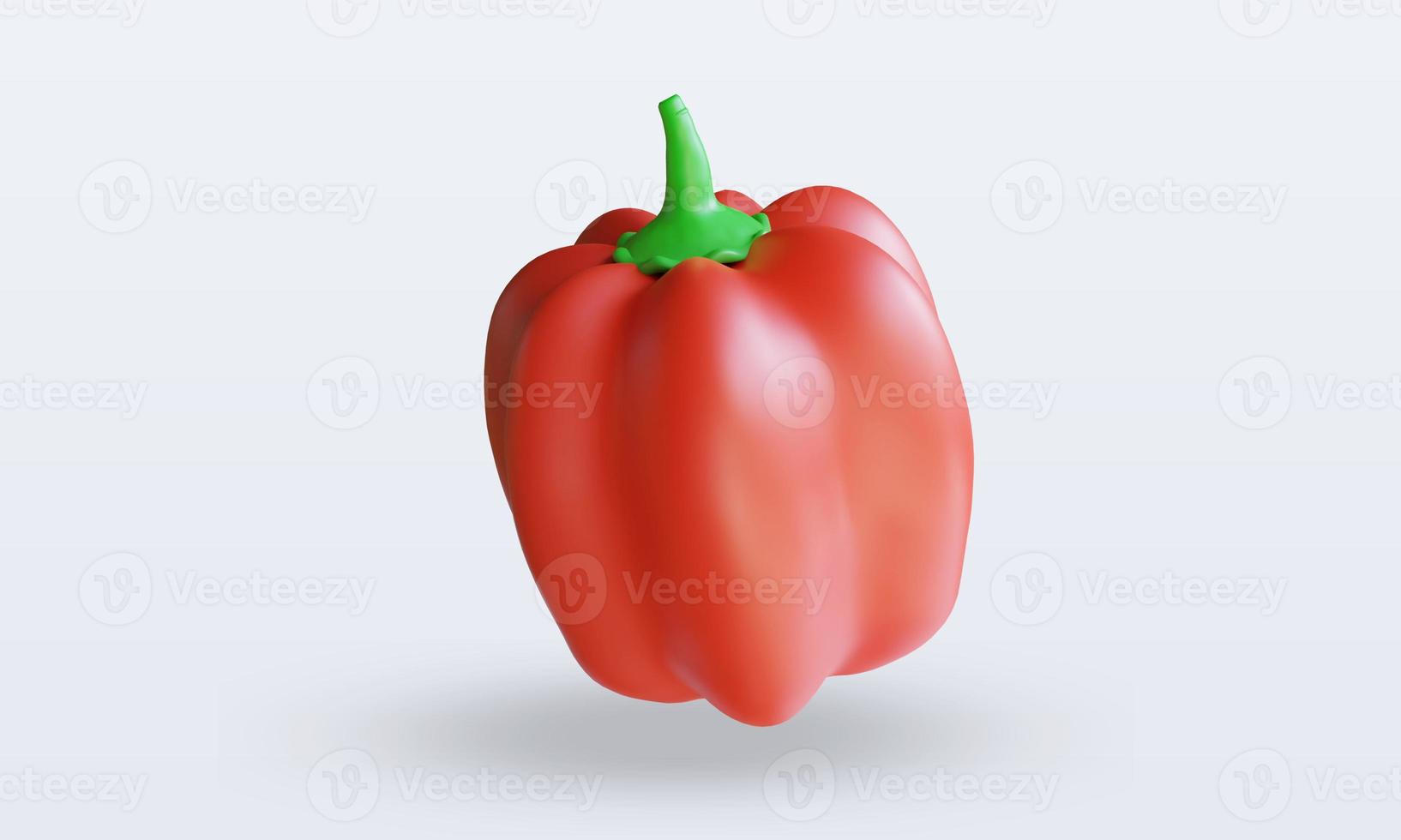 3d Vegetable Red Paprika rendering front view photo