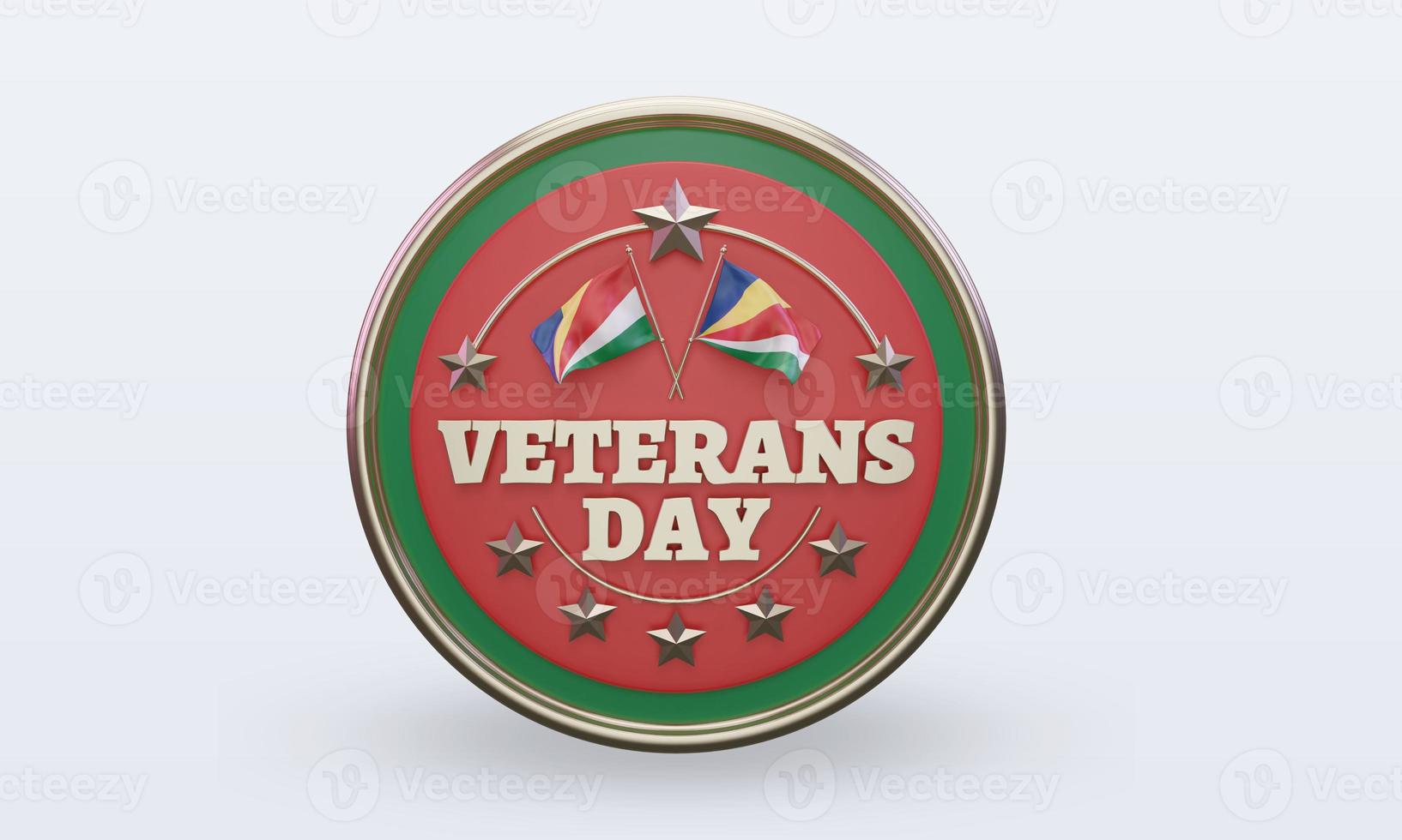 3d Veterans day Seychelles rendering front view photo