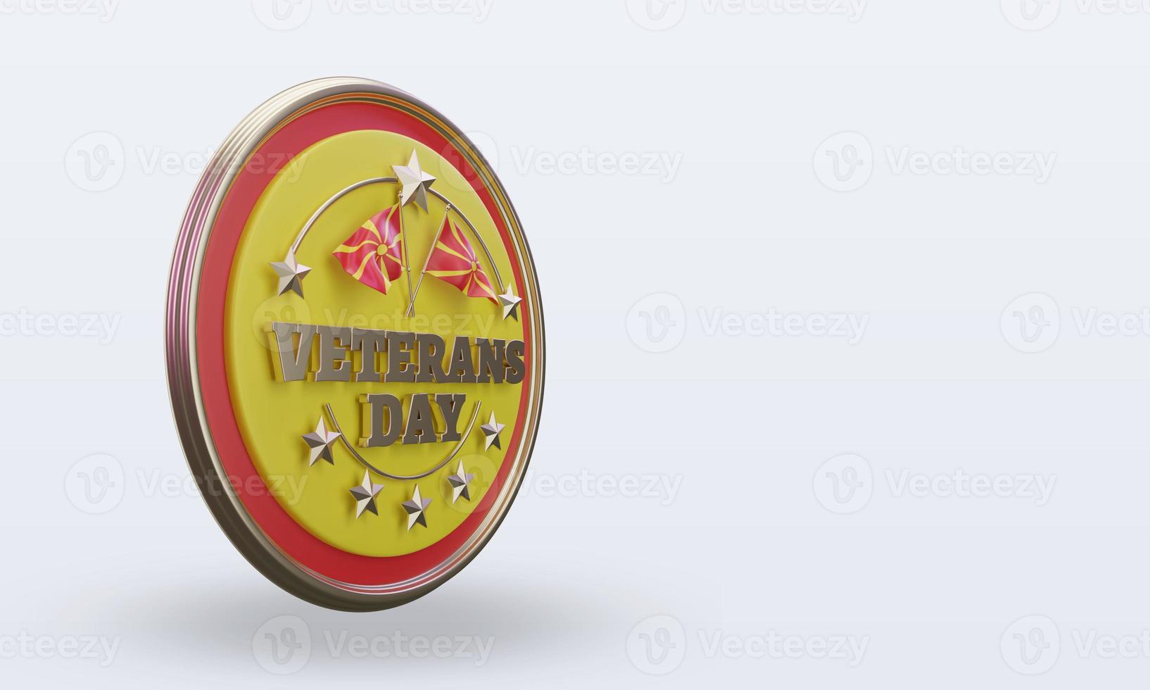 3d Veterans day North Macedonia rendering left view photo