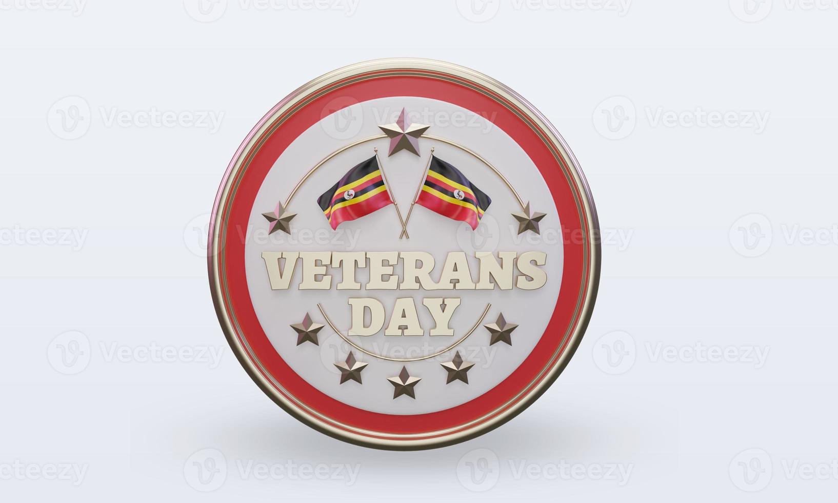 3d Veterans day Uganda rendering front view photo