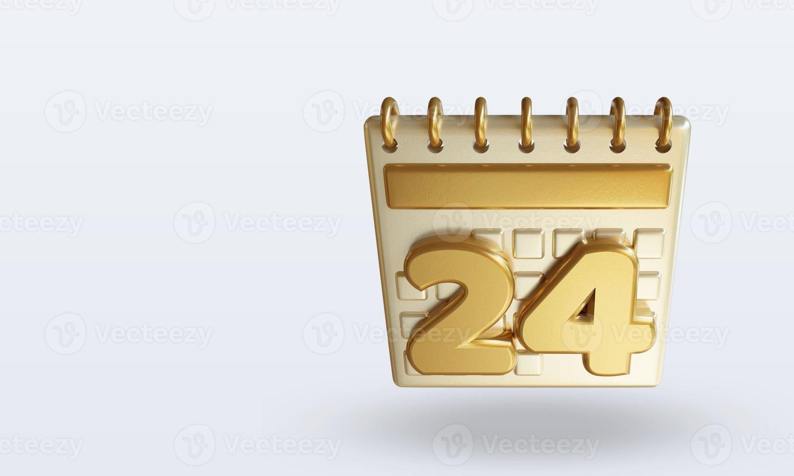 3d Calendar top view twenty four photo