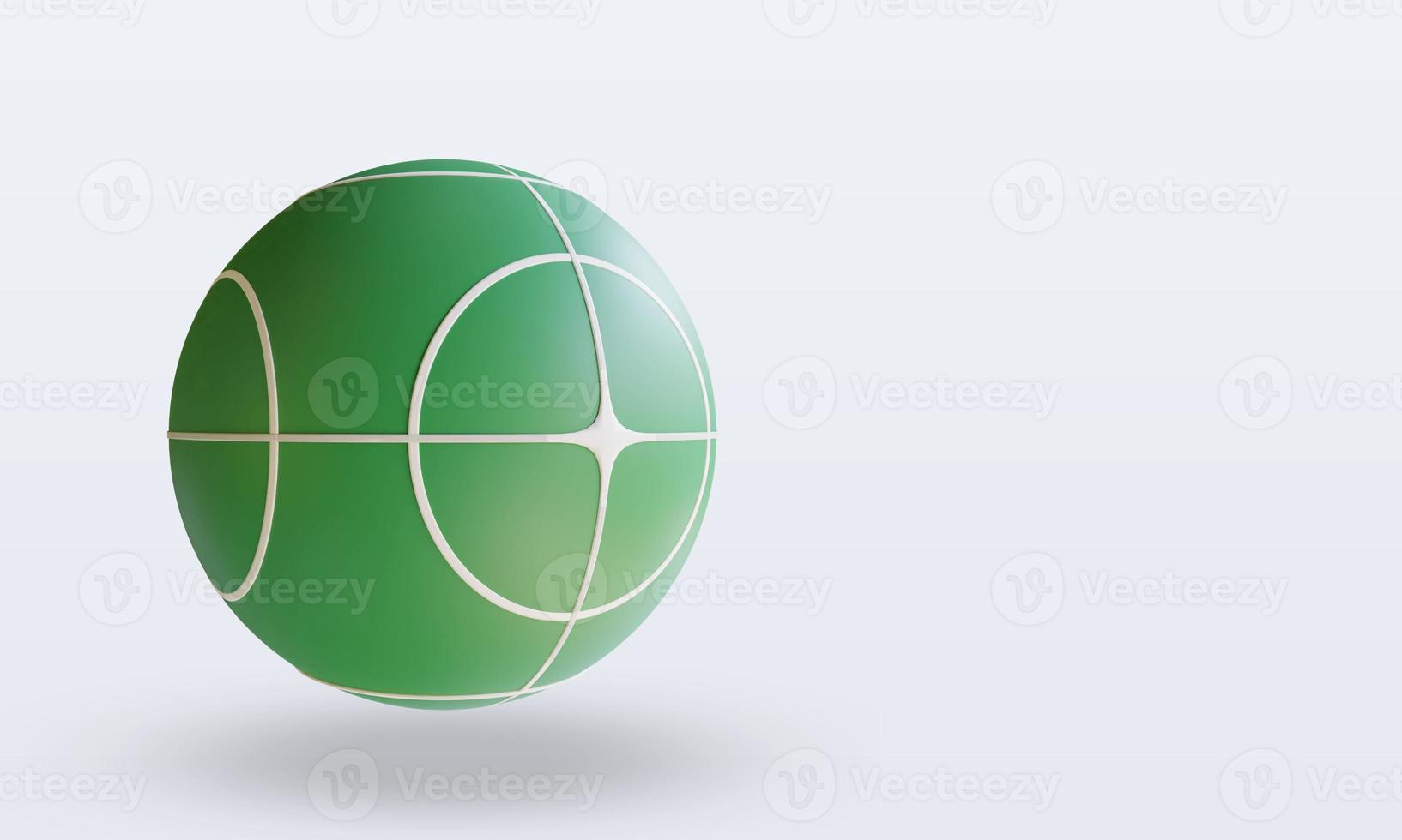 Vista izquierda de renderizado de bochas de pelota deportiva 3d foto
