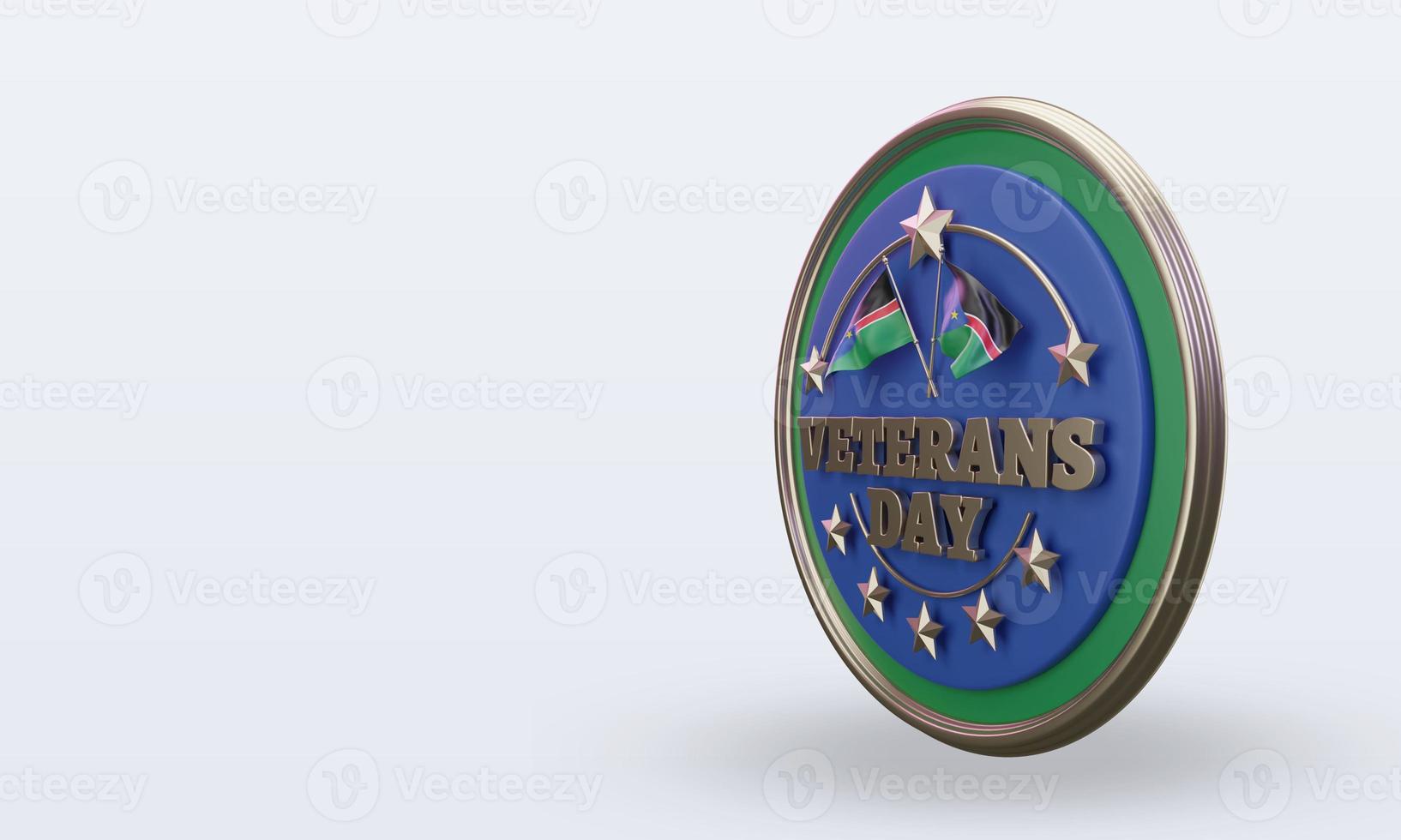 3d Veterans day South Sudan rendering right view photo