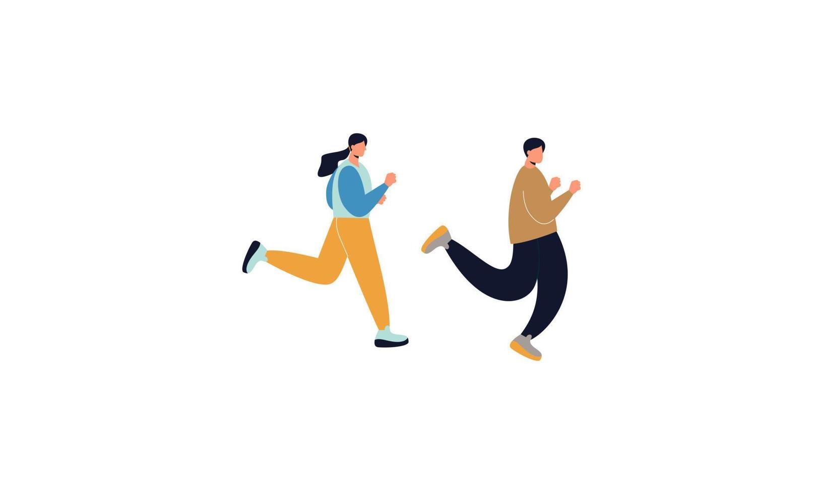 A group of athletes running. Marathon, competition, cross-country, sportsmen, athletes, runners vector