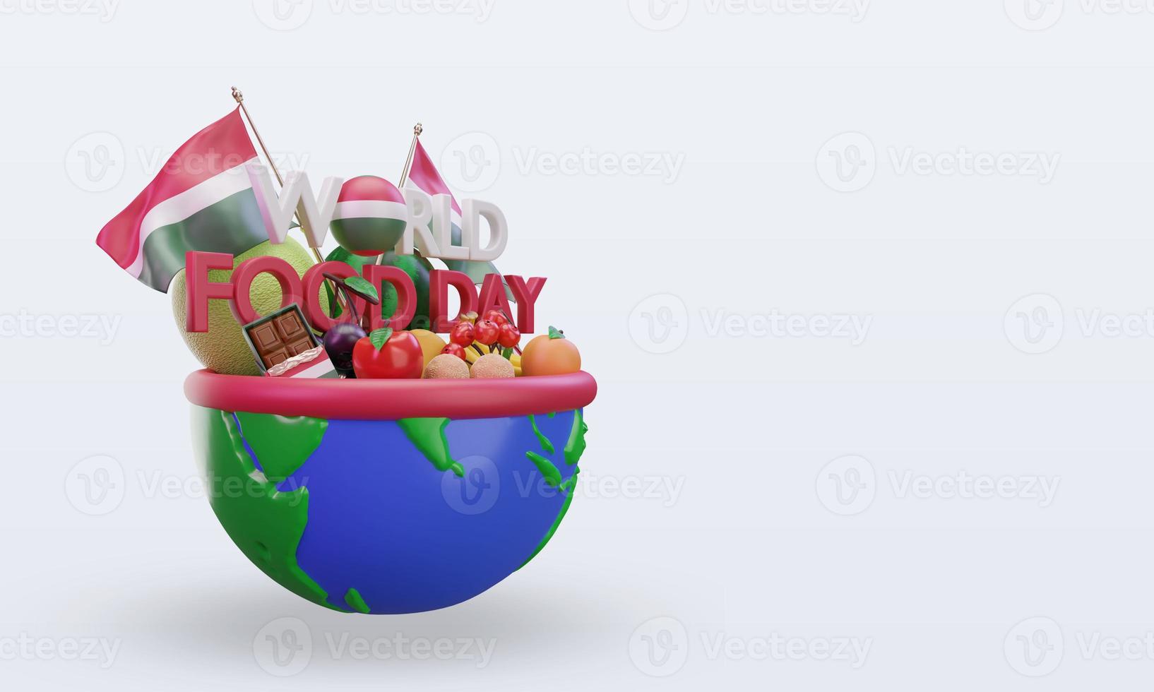 3d World Food Day Hungary rendering left view photo