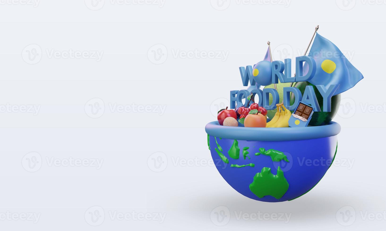 3d World Food Day Palau rendering right view photo