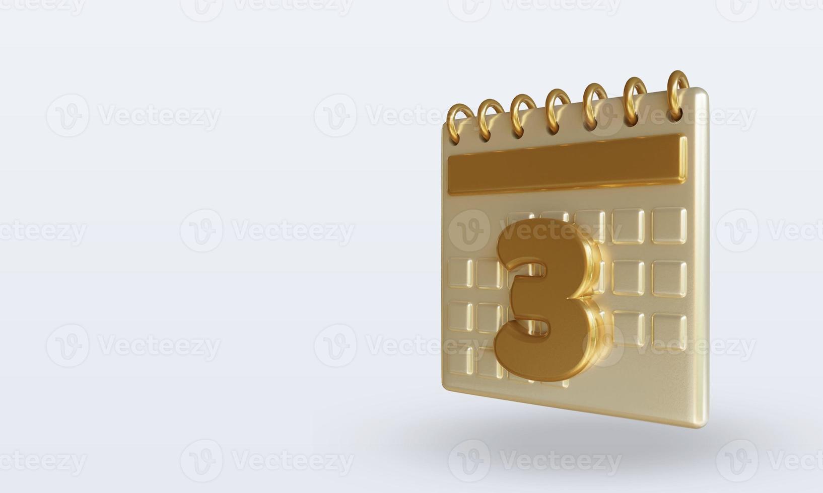 3d Calendar right view Three photo