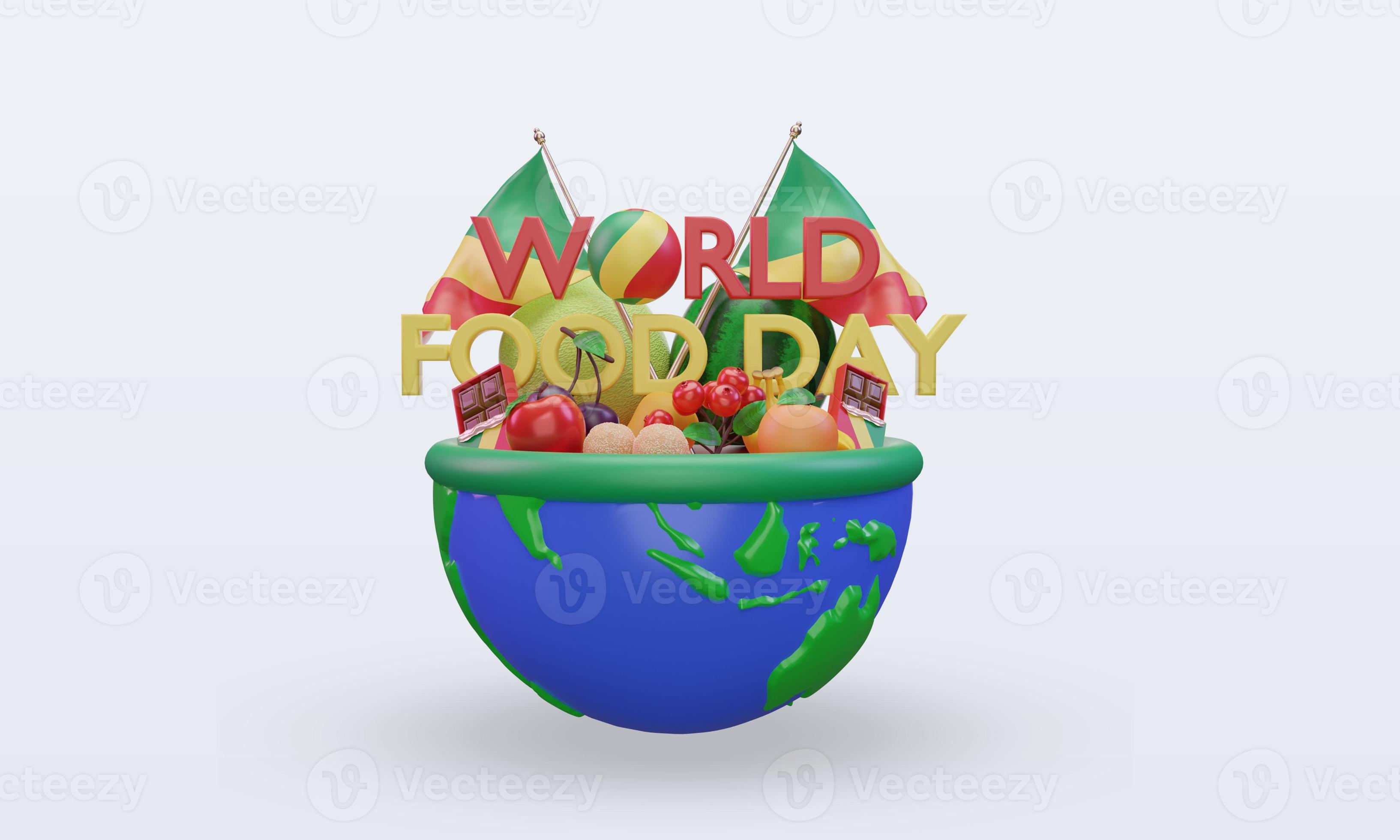 3d World Food Day Republic Congo rendering front view 11477044 Stock