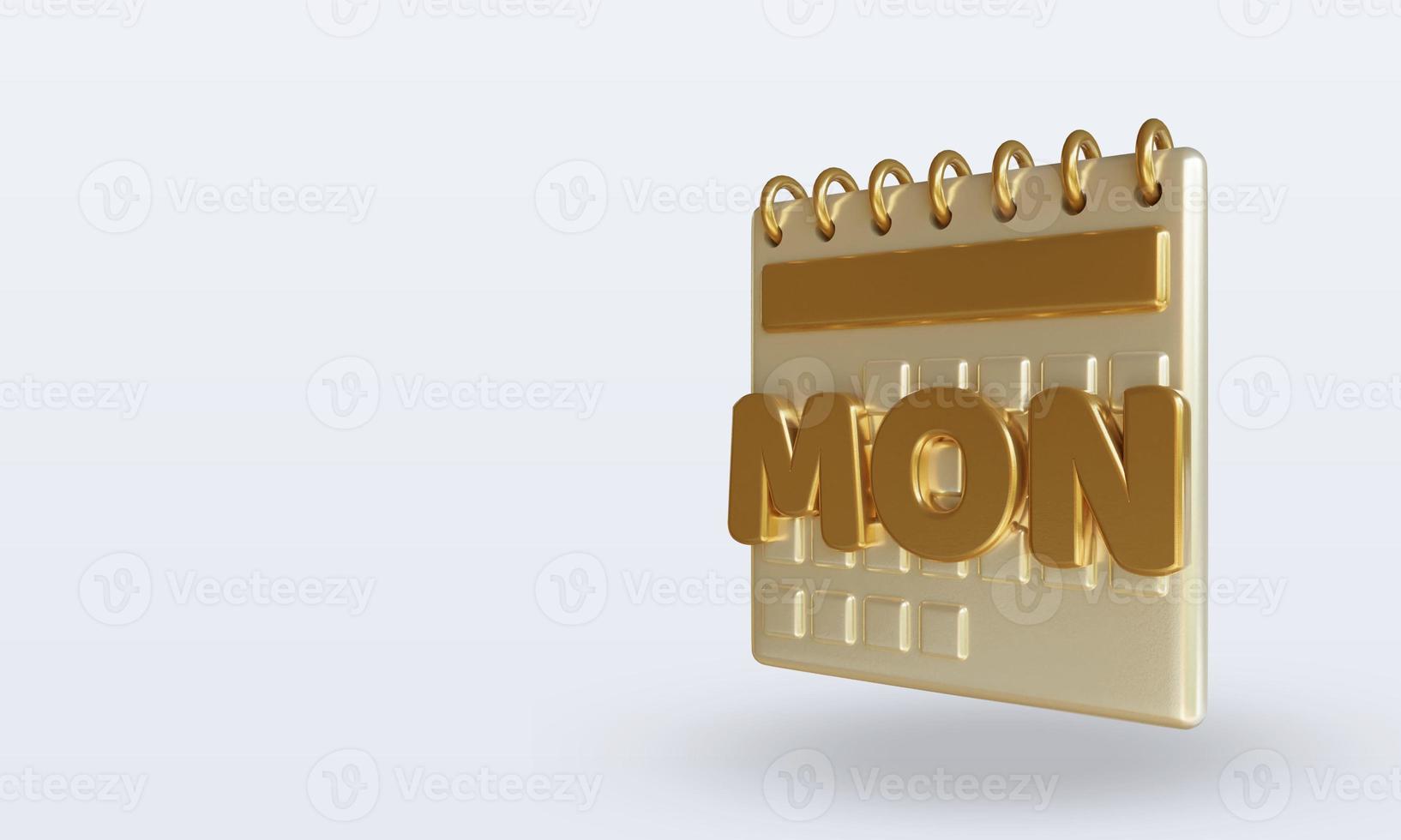3d Calendar right view Monday photo
