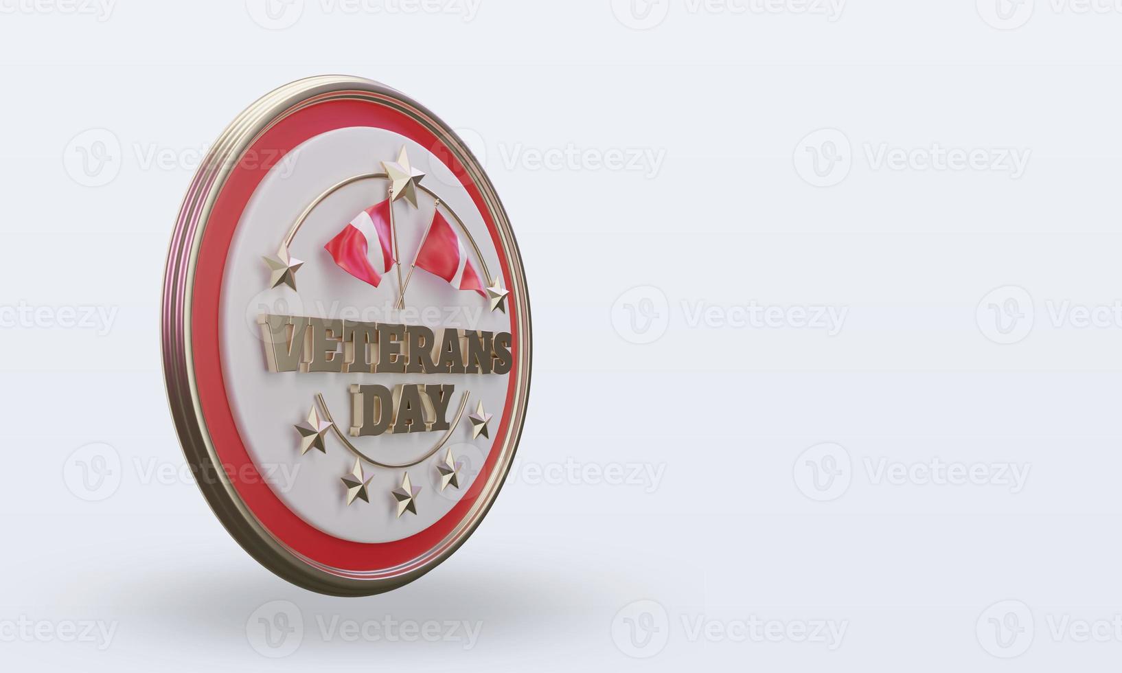 3d Veterans day Peru rendering left view photo