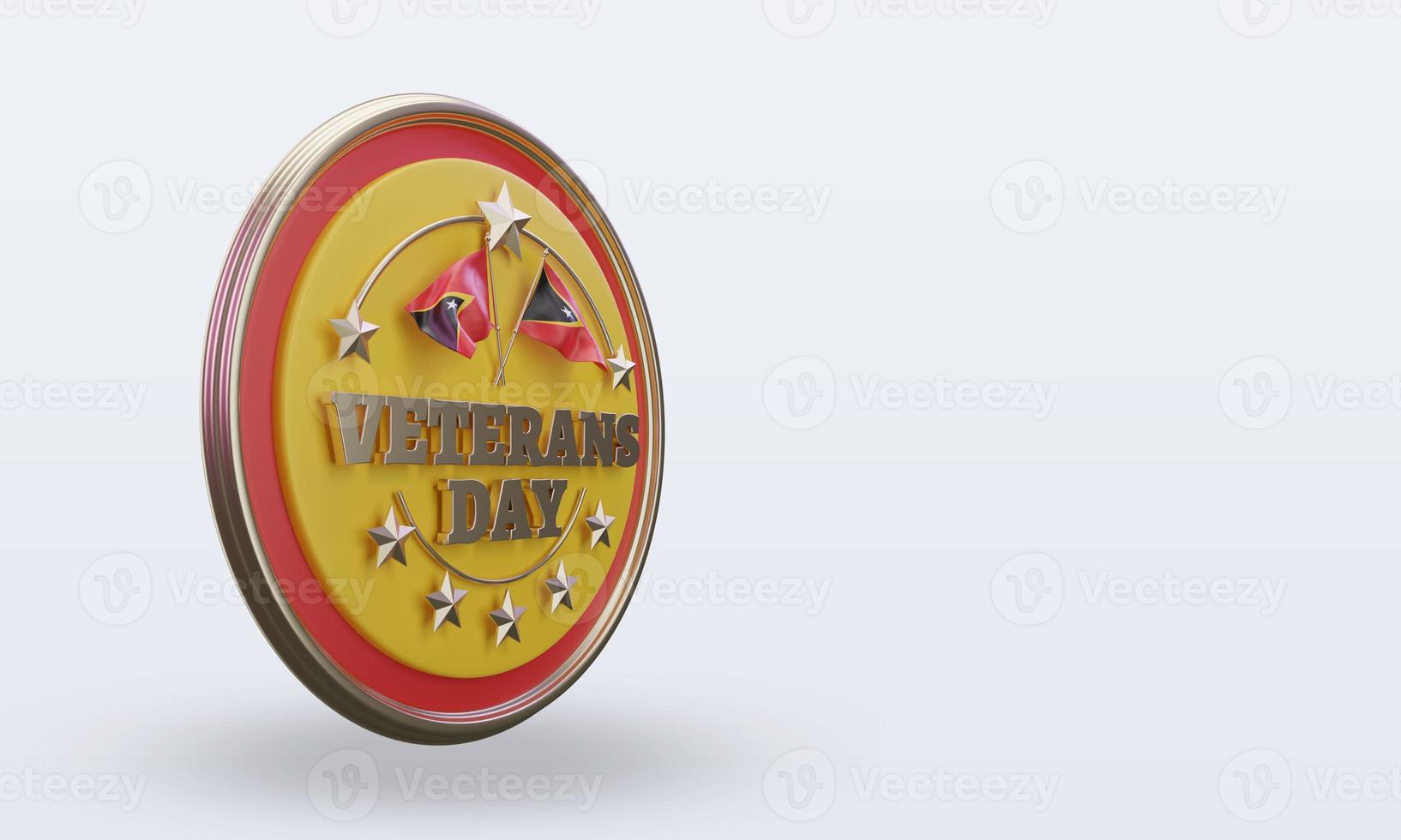 3d Veterans day Timor Leste rendering left view photo