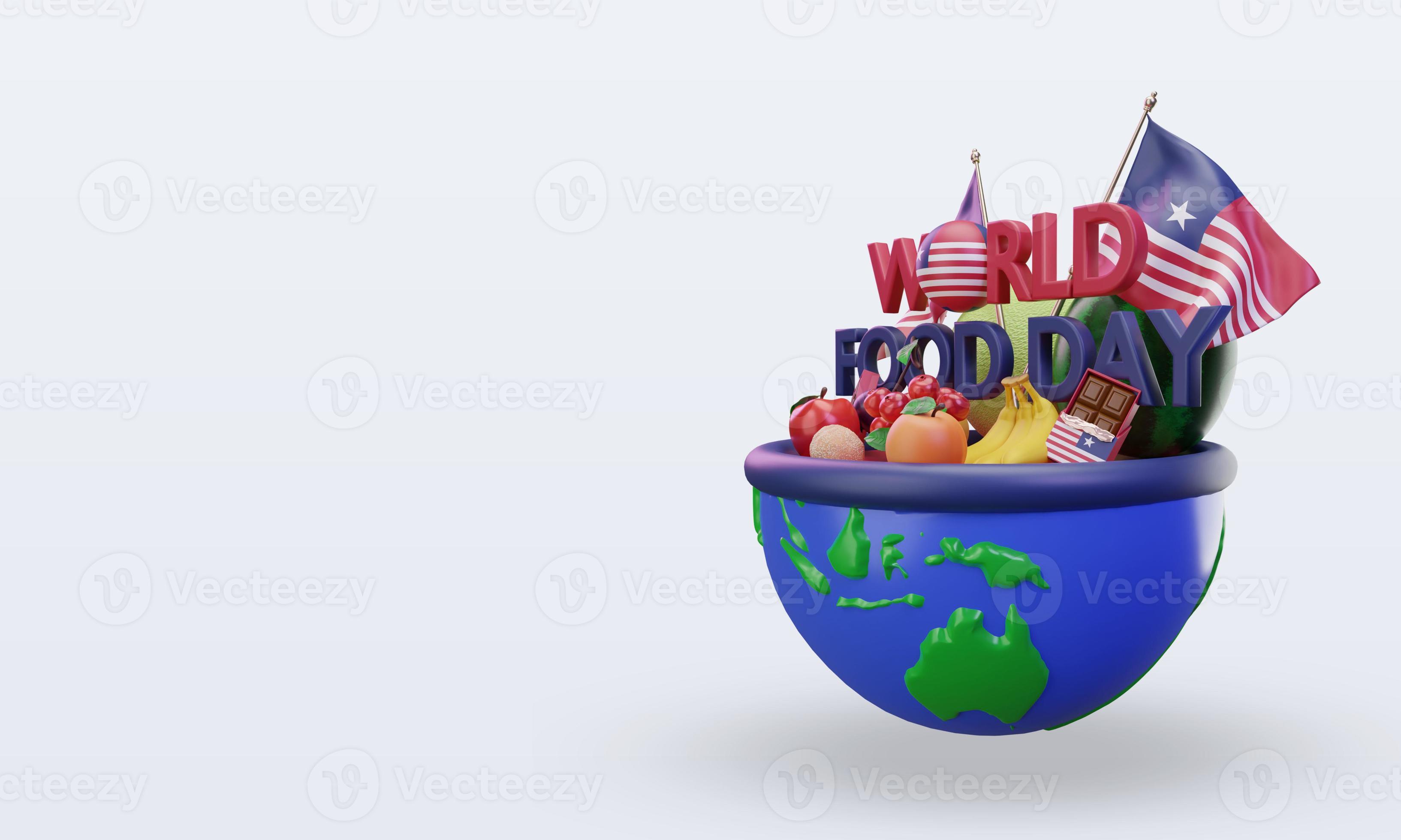 3d World Food Day Liberia rendering right view 11477136 Stock Photo at