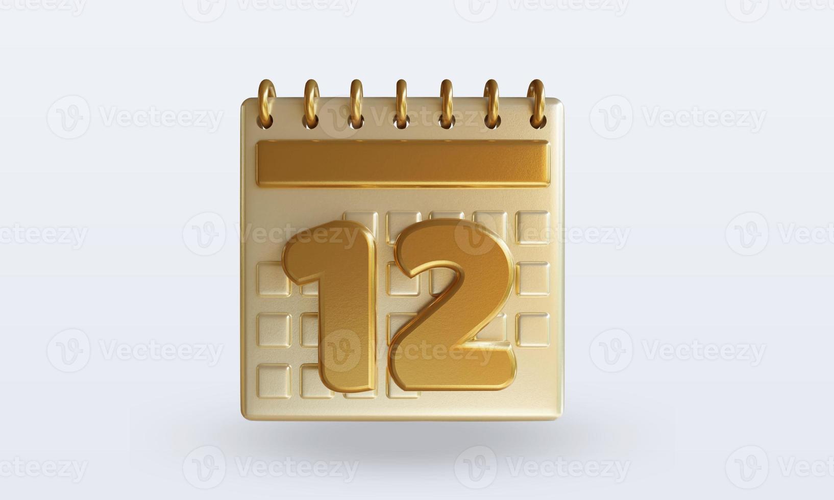 3d Calendar twelve photo