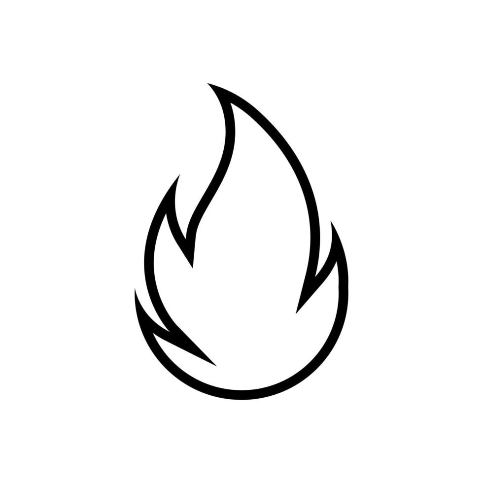 line icon flat fire design vector illustration.