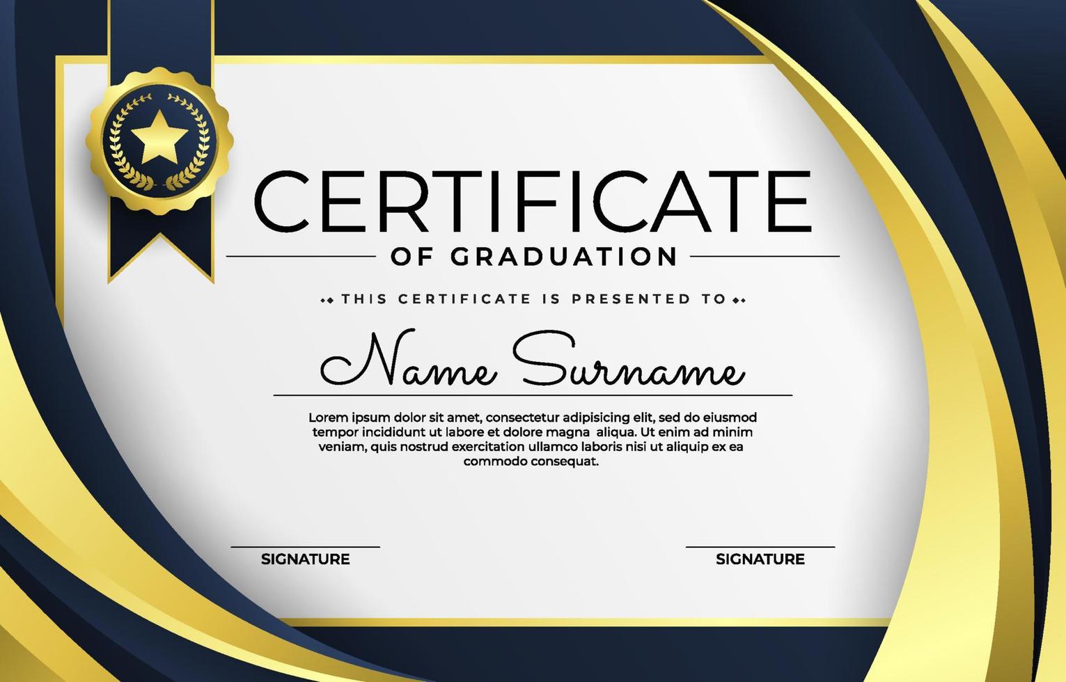 Graduation Certificate Template vector