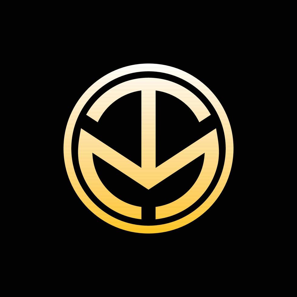 Letter TM Circle Luxury Modern Business Logo 11477411 Vector Art at ...