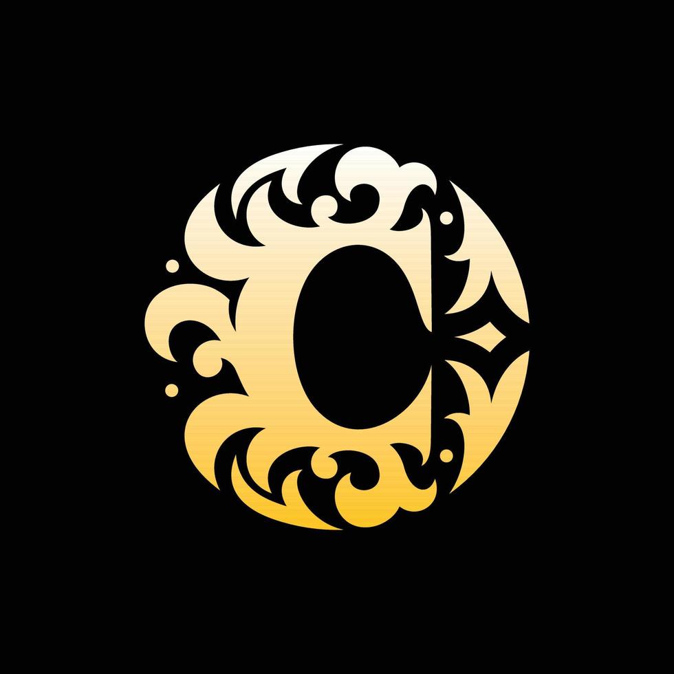 Letter C Ornament Luxury Monogram Logo vector