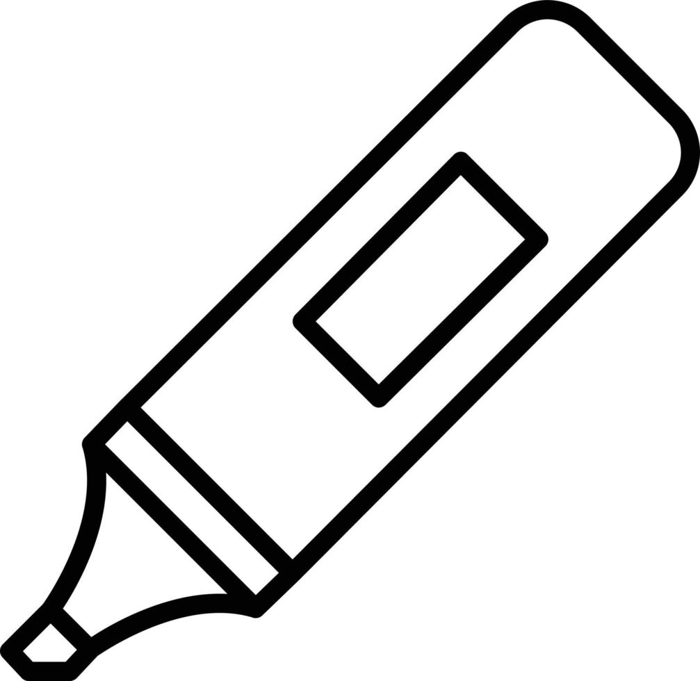 Highlighter Line Icon vector