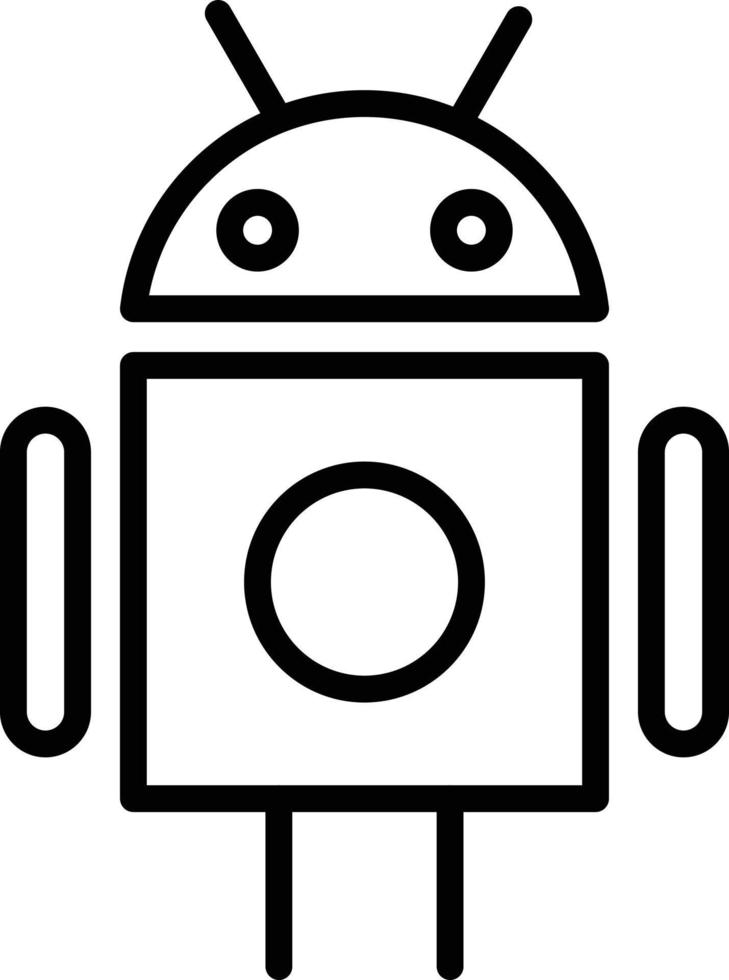 Android Line Icon vector