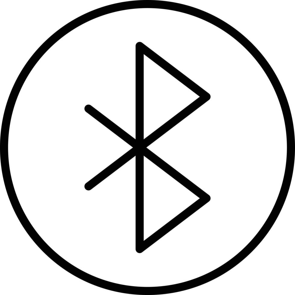 Bluetooth Line Icon vector