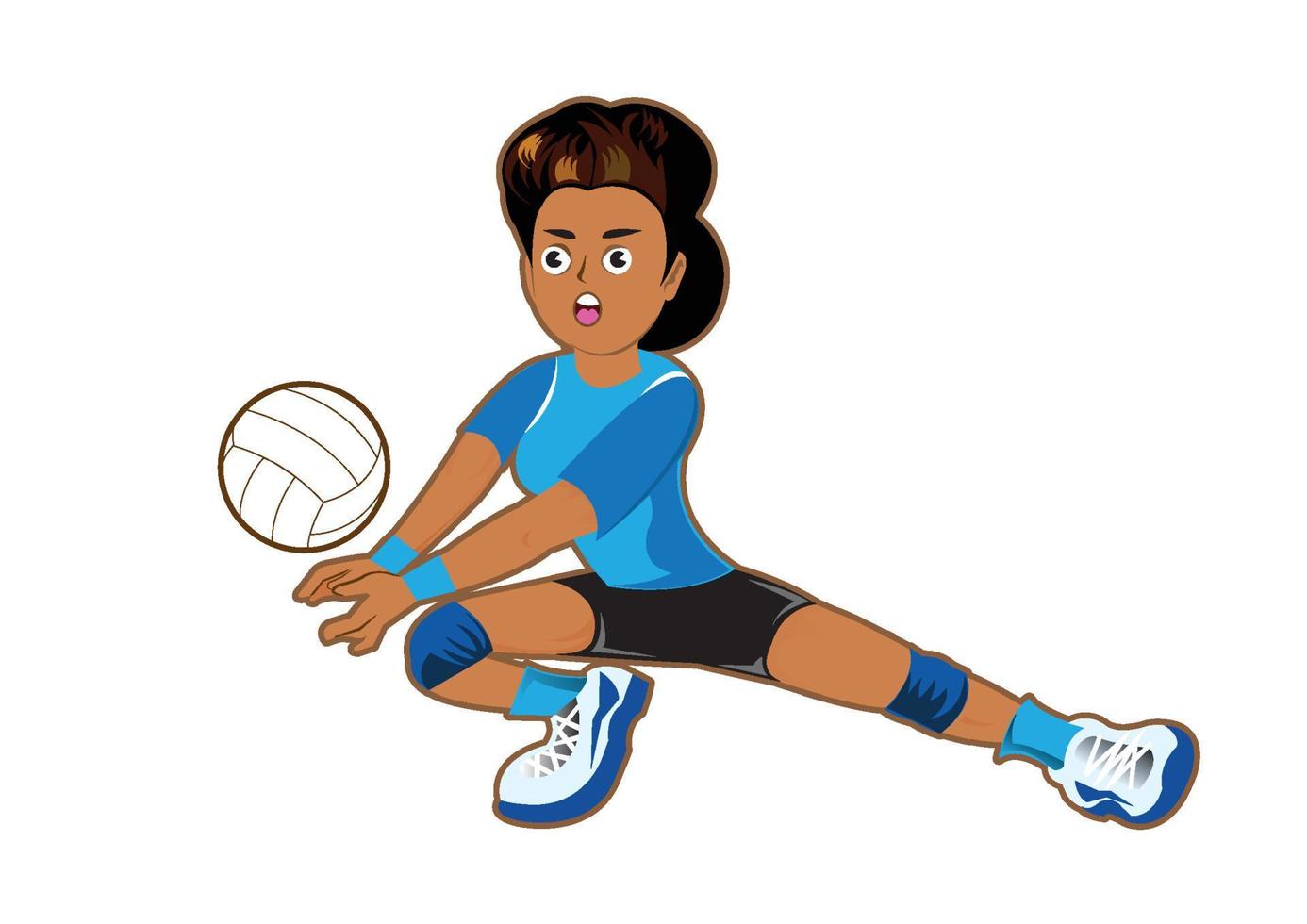 carácter de las mujeres de voleibol vector