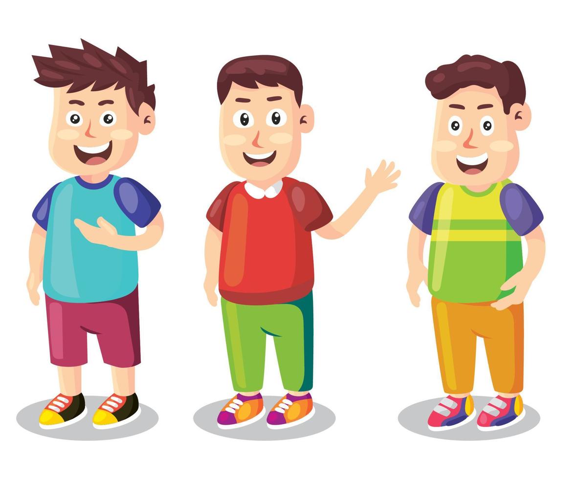 Children Boy Cute Character vector