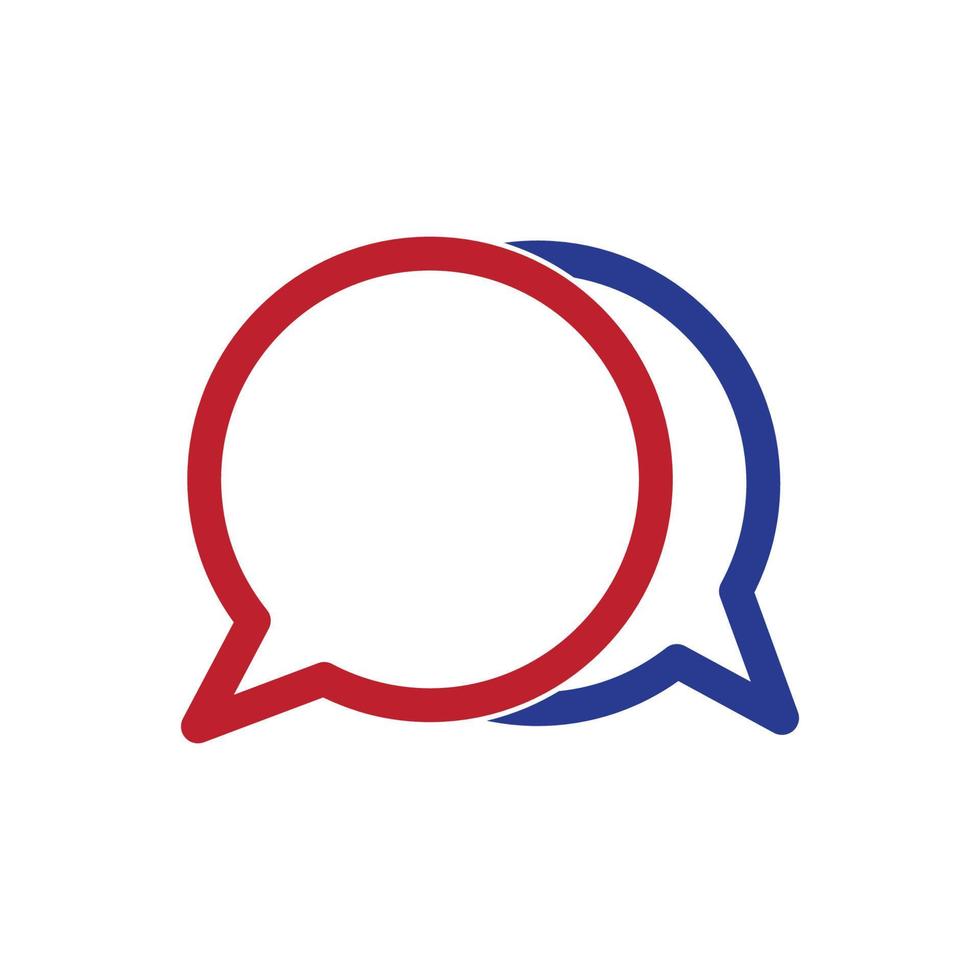 Bubble speech icon vector logo design template