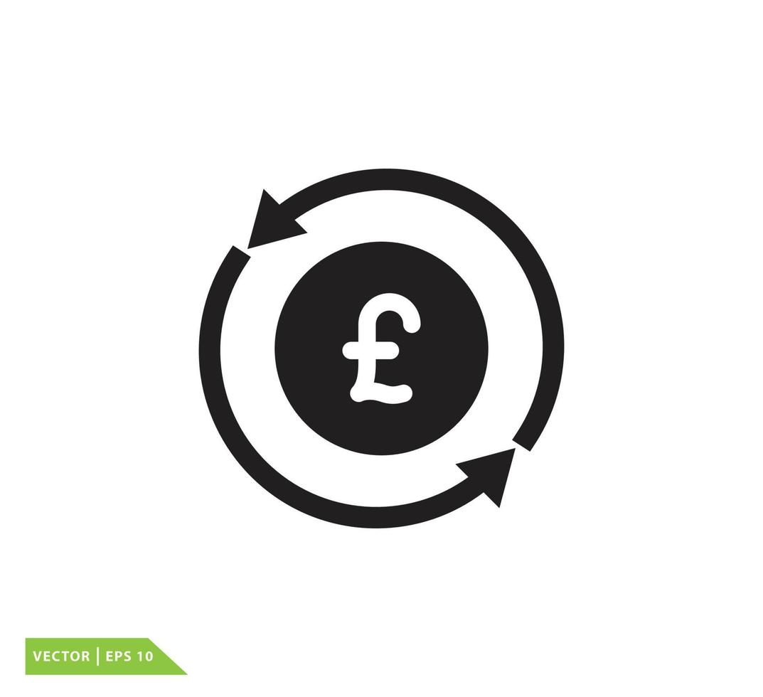 Euro money icon vector logo design template
