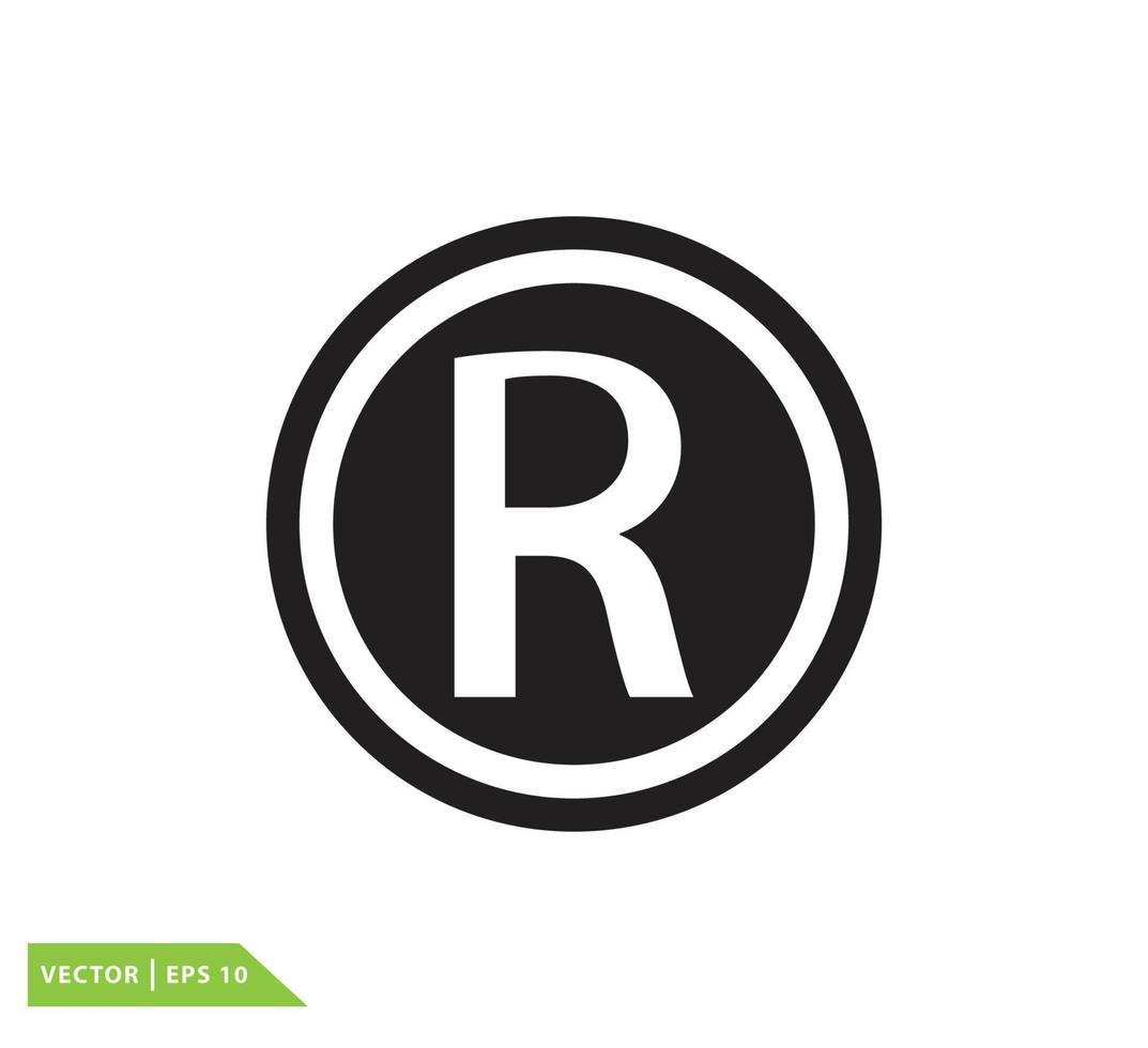 registro icono sello vector diseño logotipo plantilla