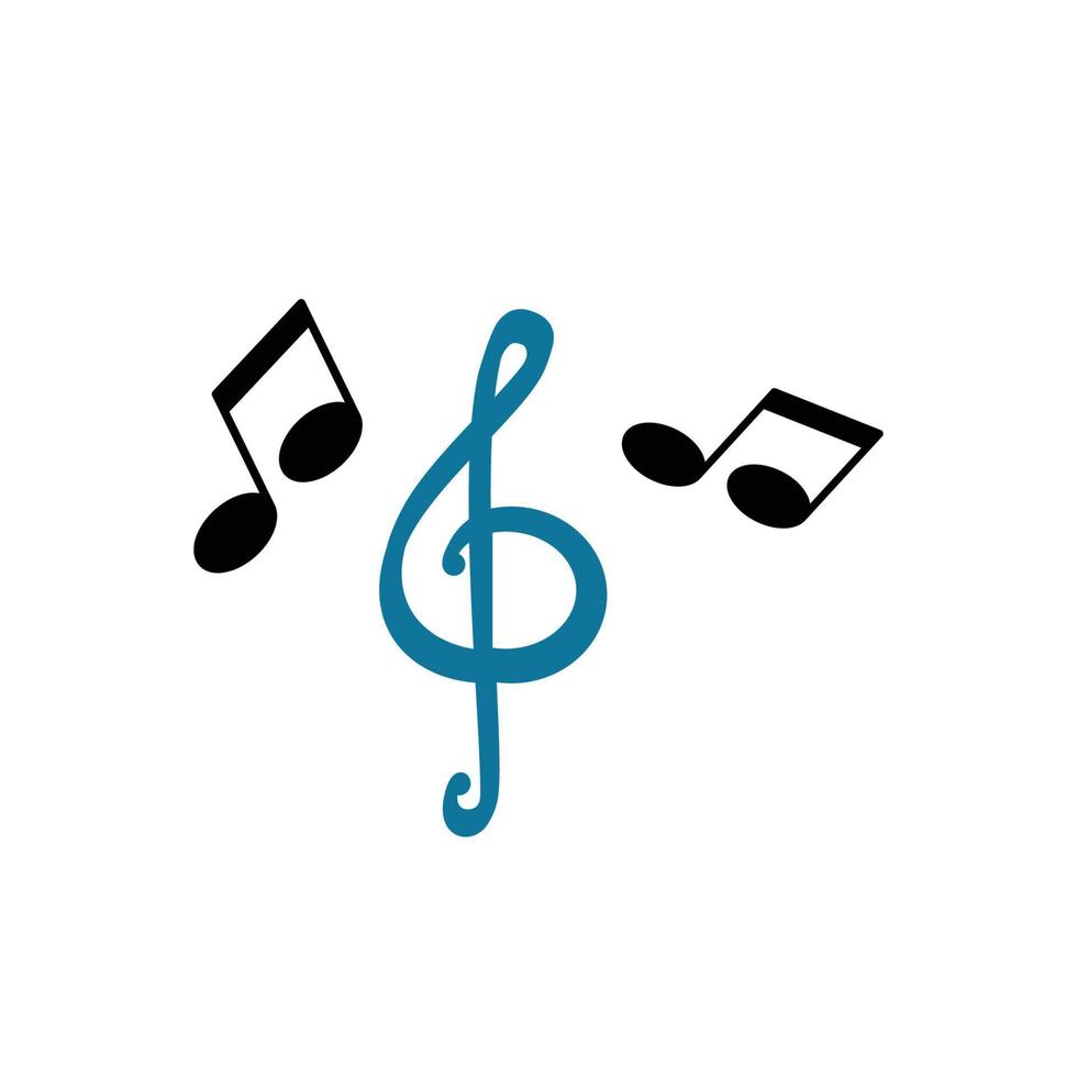 Not music icon vector logo design template