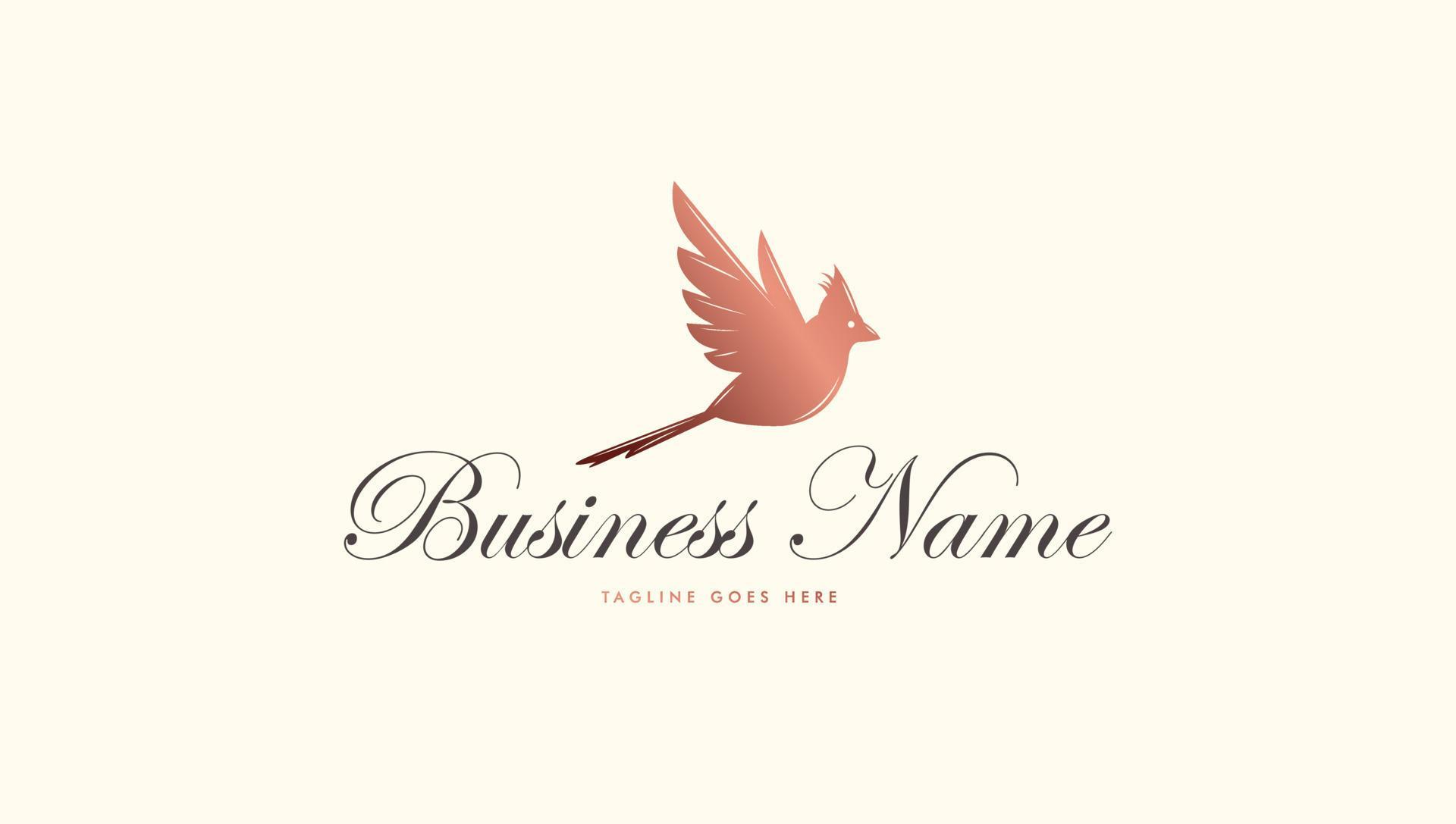 Classic bird logo in luxury gold color. 11477835 Vector Art at Vecteezy