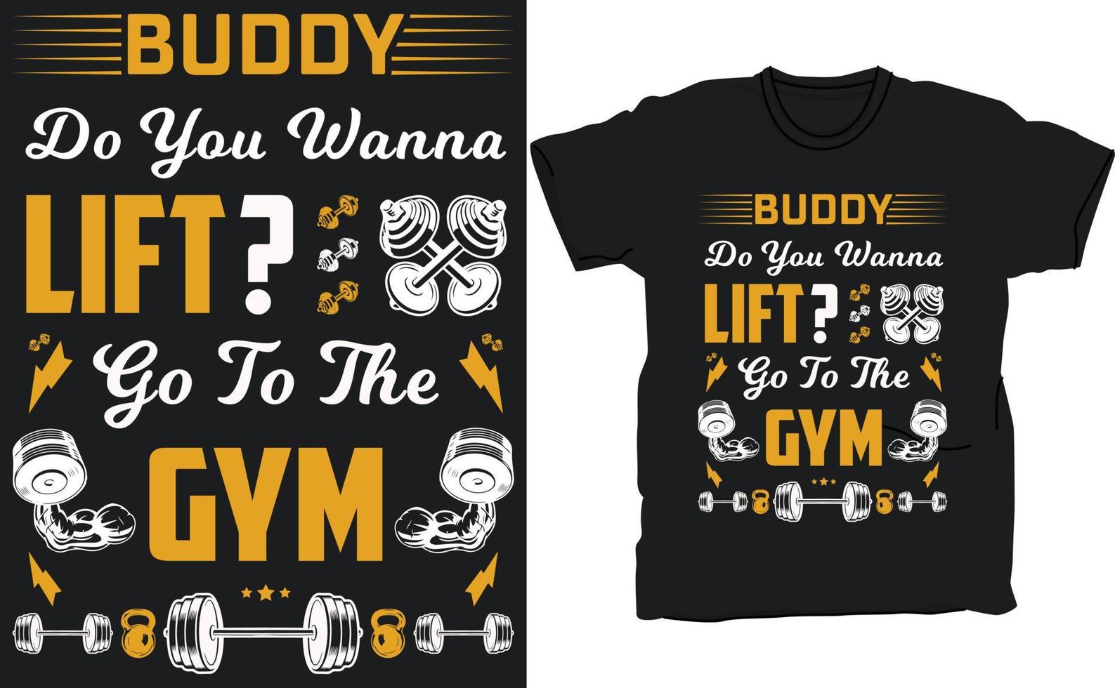 Exclusive Gym t-shirt vector design template.