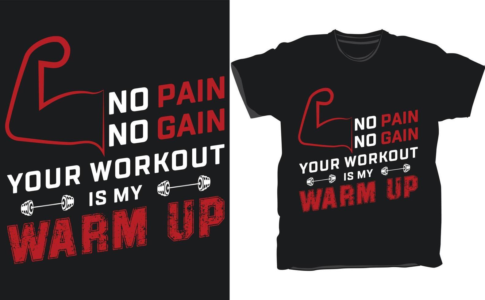 Exclusive Gym t-shirt vector design template.